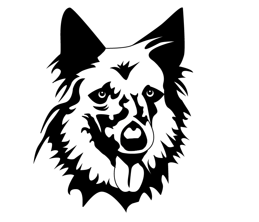 Black dog outline